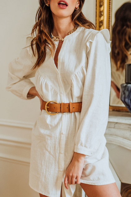 CASTILLE WHITE LINEN DRESS