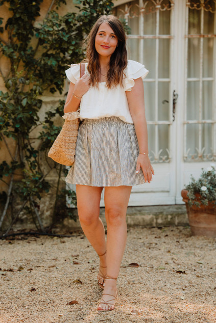 ELOISE LINE SKIRT NAVY