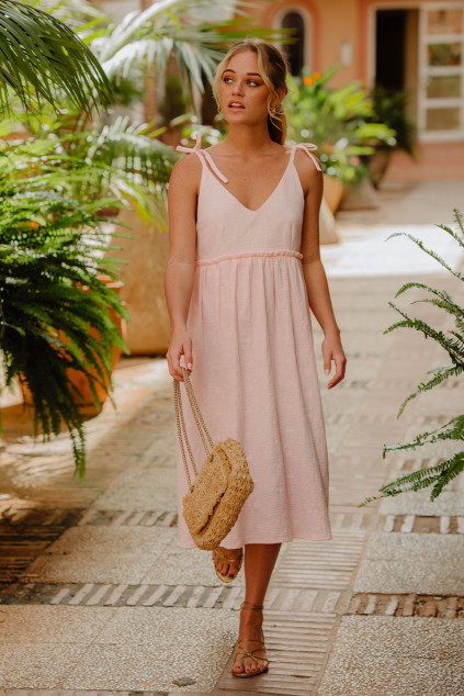 ROBE SALMA ROSE BRODÉ