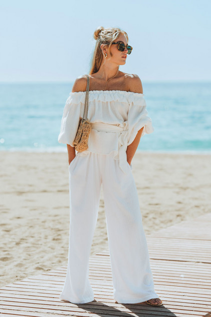 MATIAS WHITE COTTON PANTS