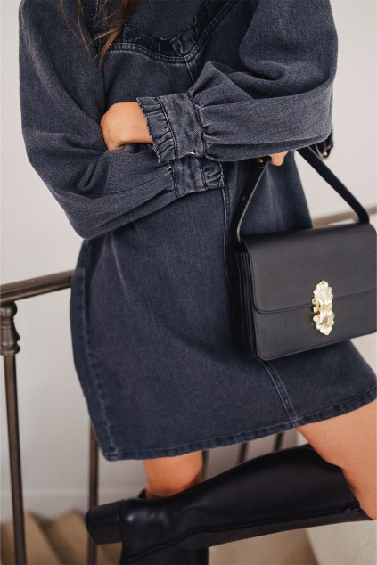CANDICE BLACK DENIM DRESS