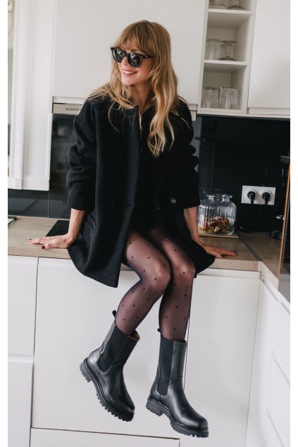 FRED BLACK WOOL COAT