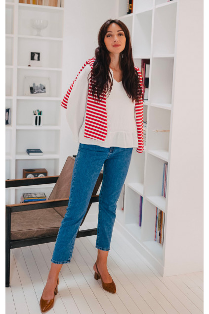 SULLY WHITE COTTON BLOUSE