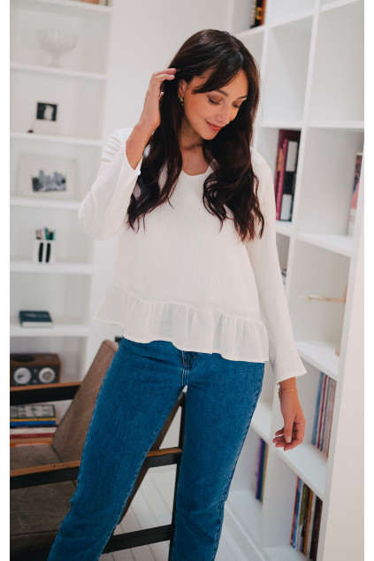 SULLY WHITE COTTON BLOUSE