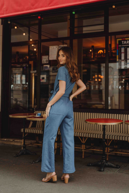 ZOLA DARK DENIM JUMPSUIT