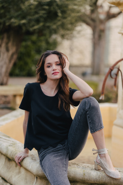 MILAN BLACK BLOUSE