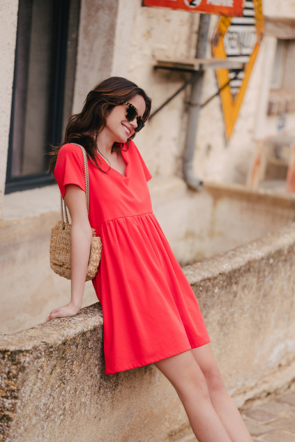 MARTHA CORAL DRESS