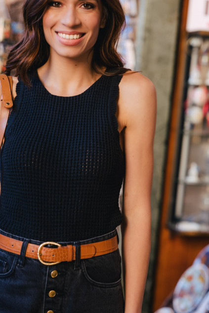 BLACK FERRIS TANK TOP