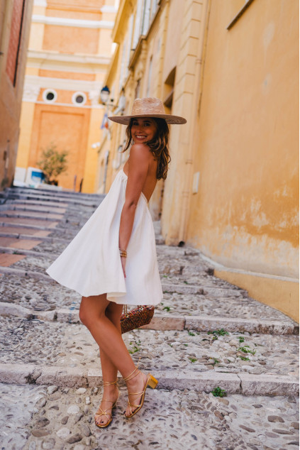 ROBE NANETTE LIN VISCOSE BLANC