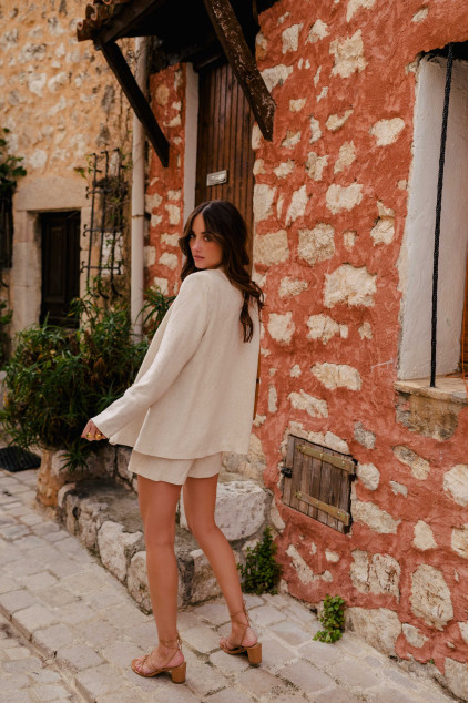 VESTE PADMÉ LIN VISCOSE BEIGE