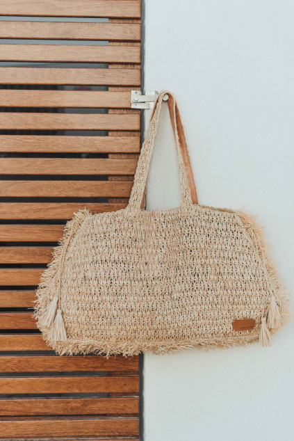 LARGE MIALO RAFFIA TOTE