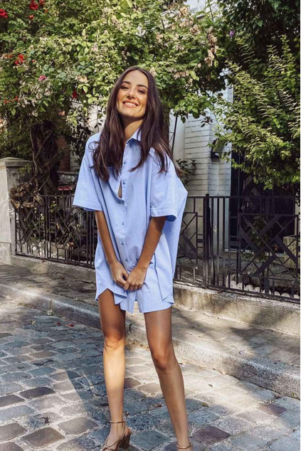 ROBE LISA CHAMBRAY BLEU