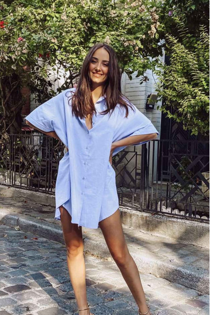 ROBE LISA CHAMBRAY BLEU