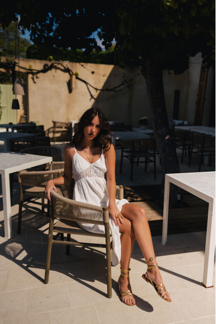 MILA WHITE VISCOSE DRESS