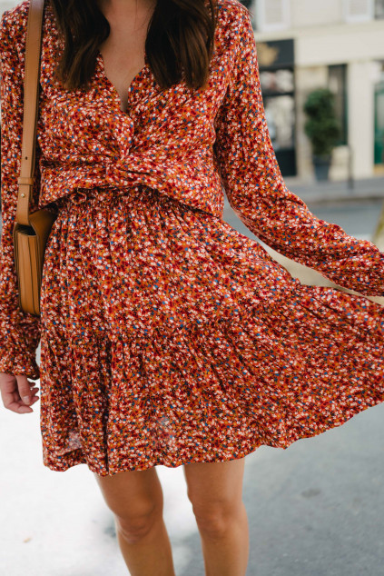 JUPE EDMA LIBERTY MANDARINE