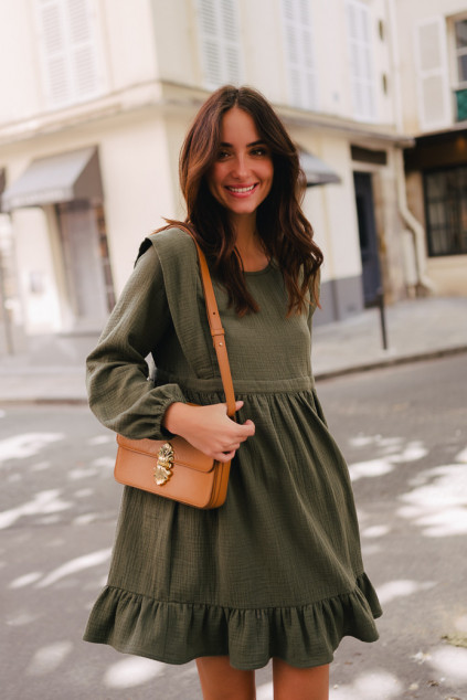 ROBE SALOMÉ KAKI COTON