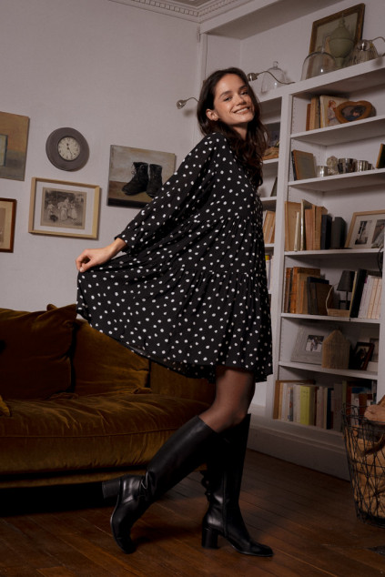 MATHILDA DOTY DRESS BLACK
