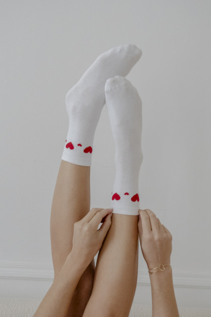 CHAUSSETTE ARTY COEUR ROUGE