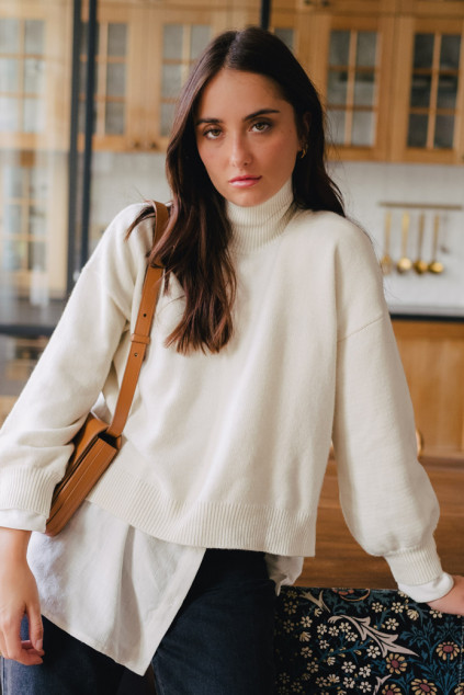 PULL LUCAS ÉCRU