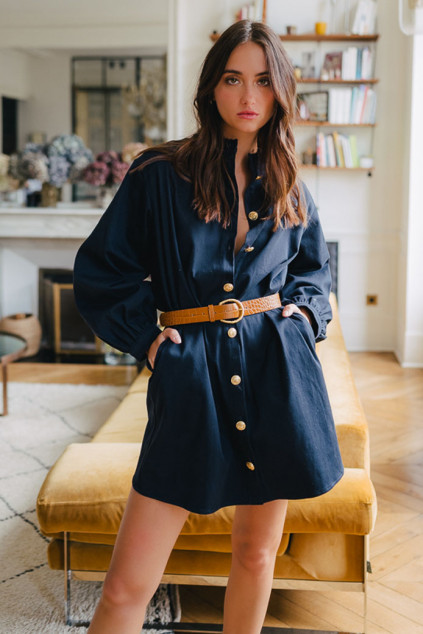 MAÉVA GABARDINE DRESS NAVY