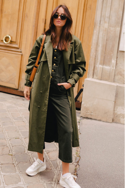 MAITE KHAKI DENIM OVERALL