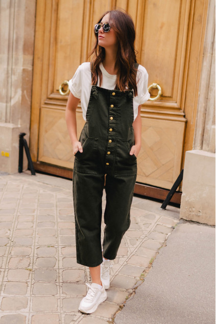 MAITE KHAKI DENIM OVERALL