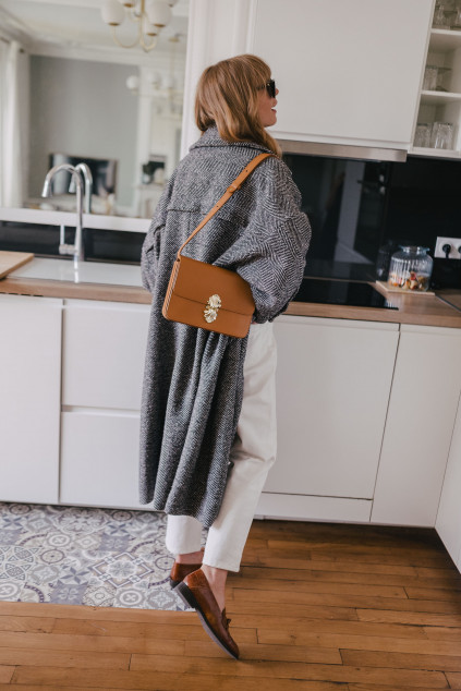 MANTEAU JÉRÉMY CHEVRON NOIR