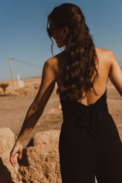 TOP LOULOU LIN VISCOSE BLACK