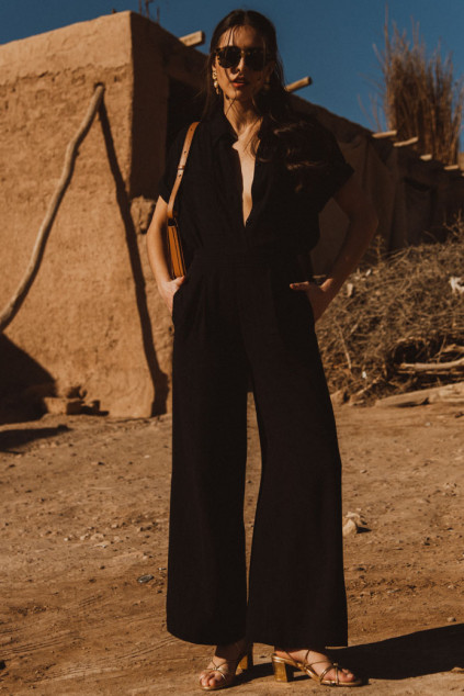 TITOU LIN VISCOSE PANTS BLACK