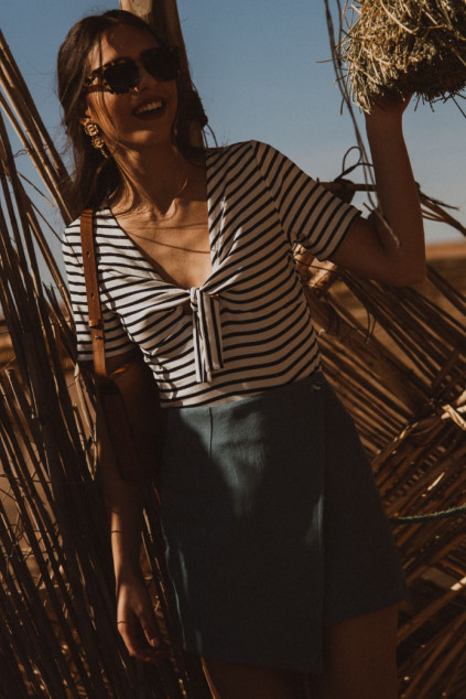 JUPE SHORT MILEY DENIM CLAIR