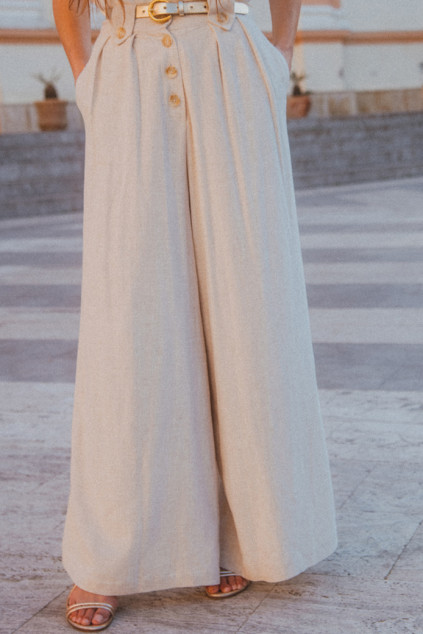 SYBILE LIN VISCOSE BEIGE...