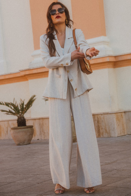 BEIGE VISCOSE FRANKY JACKET