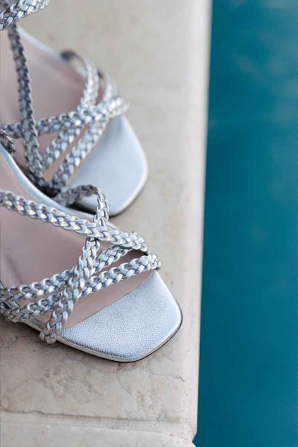 Cecilia Silver Sandals