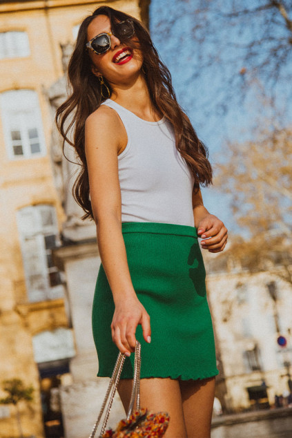 JUPE LYDIA VERT