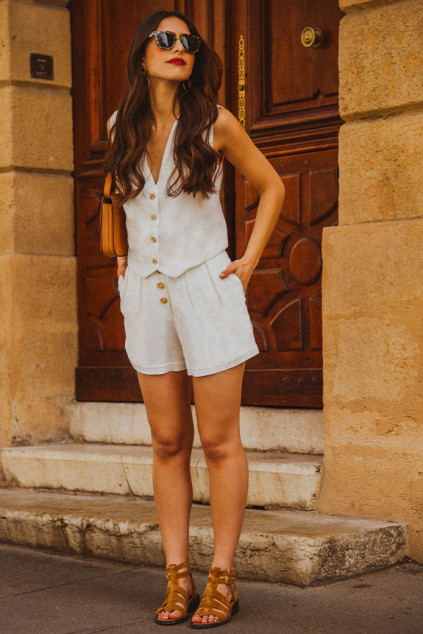 SHORT FRANCESCO LIN VISCOSE...