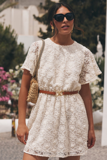 ODETTE DRESS LACE PEONY