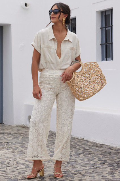 PEONY LACE COLE PANT TROUSER