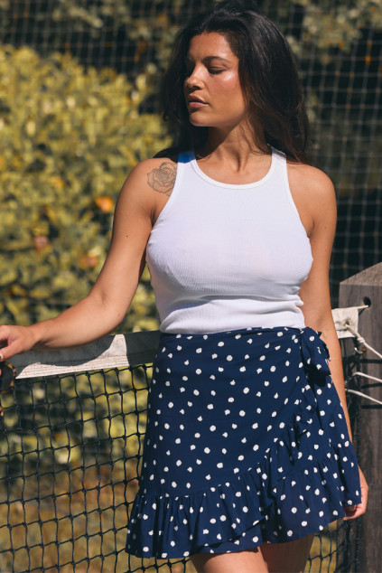 CHLOÉ DOTY SKIRT NAVY