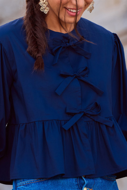 BLUSE ADALINE NAVY BLUE
