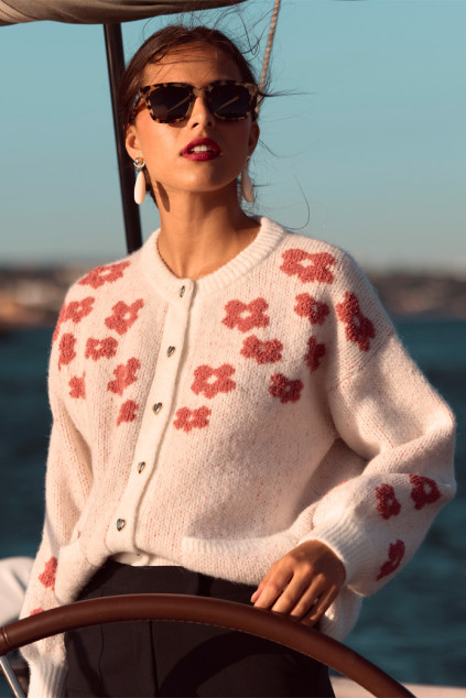 ALEXIS FLOWER JACQUARD VEST