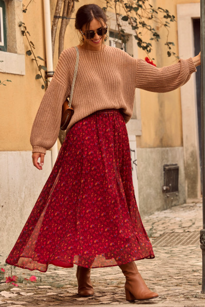 LOUANE MASSIMA RED SKIRT