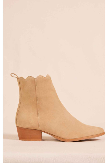 ZÉLIE GREIGE ANKLE BOOTS