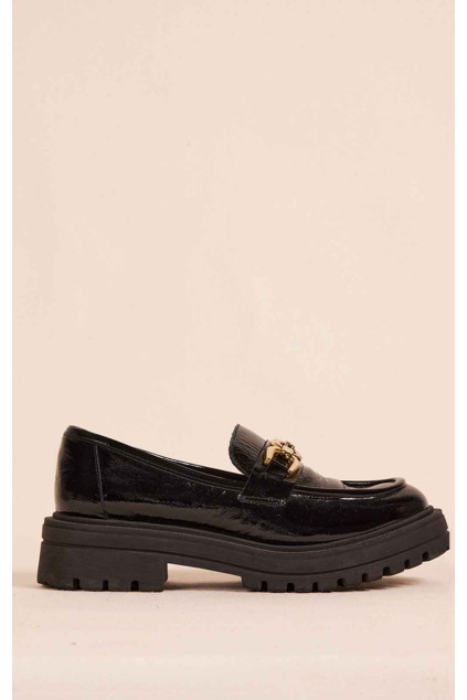 CONNOR BLACK PATENT LOAFERS