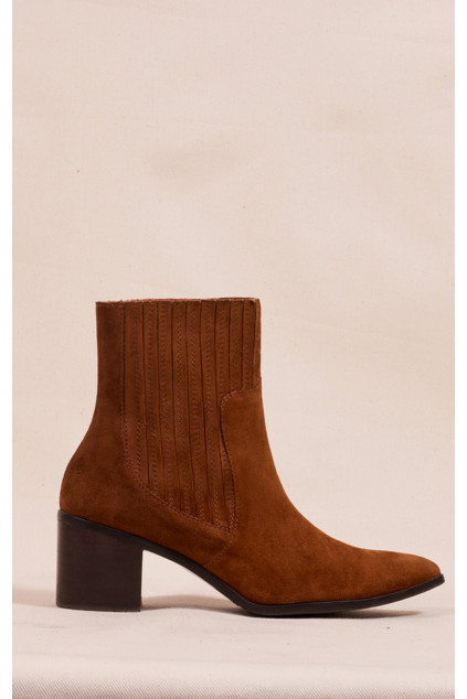SANDRA CARAMEL ANKLE BOOTS