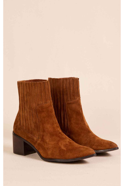 SANDRA CARAMEL ANKLE BOOTS