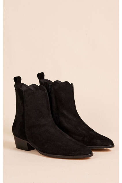 ZÉLIE BLACK ANKLE BOOTS