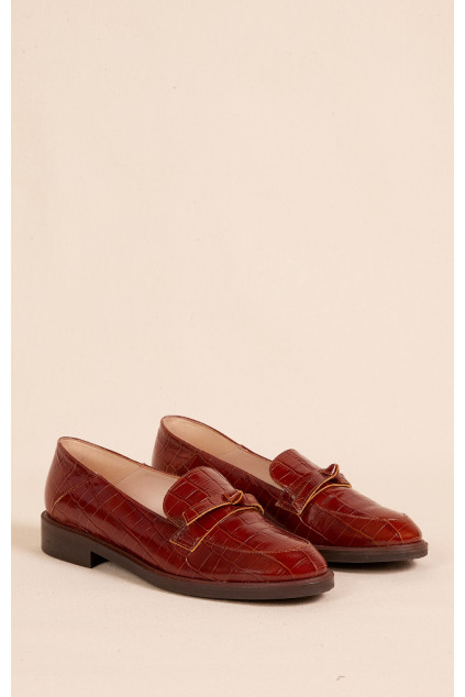 MOCASSINS CONRAD CROCO CAMEL