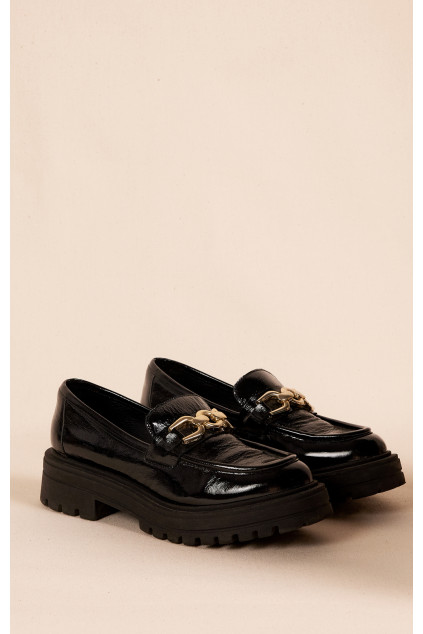CONNOR BLACK PATENT LOAFERS