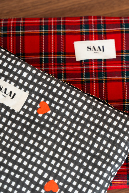 AMARA VICHY HEART POUCH