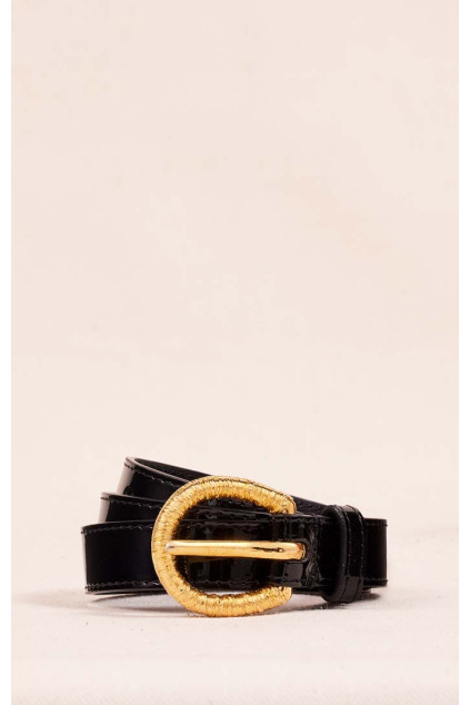 MINI FAELLE BLACK VARNISH BELT